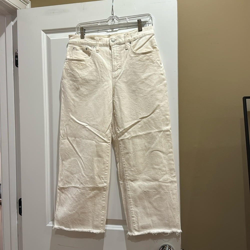 Madewell - The Perfect Vintage Wide-leg Crop Jean with Raw Hem